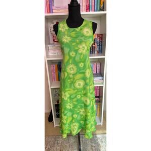 Y2K Green Floral dress